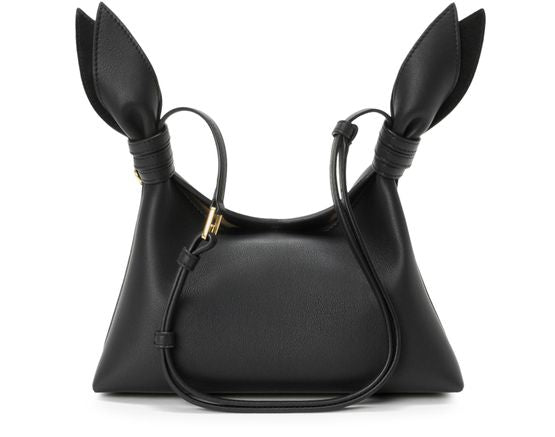 Loewe Mini Scarf shoulder bag in smooth calfskin in Black — view 3