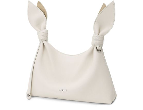 Loewe Mini Scarf shoulder bag in smooth calfskin in Soft White — view 2