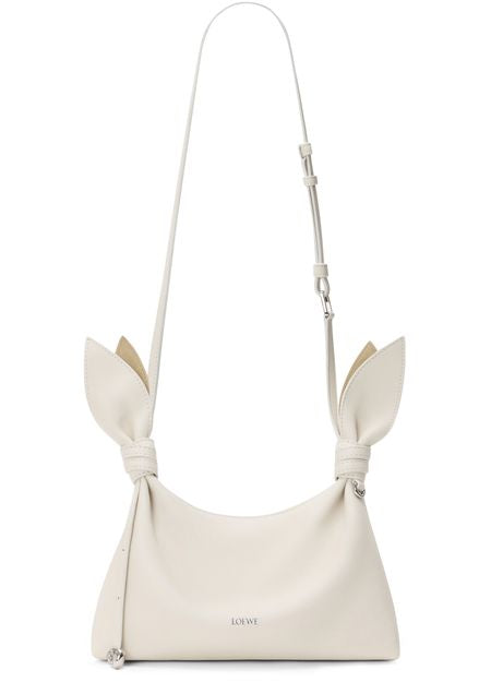Loewe Mini Scarf shoulder bag in smooth calfskin in Soft White — view 4
