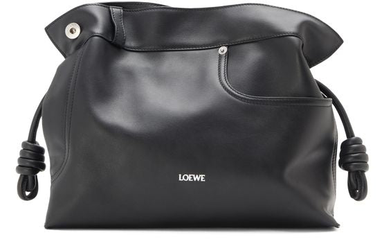 Loewe Panta medium Flamenco clutch in Black — view 1