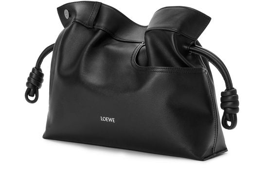 Loewe Panta medium Flamenco clutch in Black — view 2