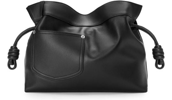 Loewe Panta medium Flamenco clutch in Black — view 3