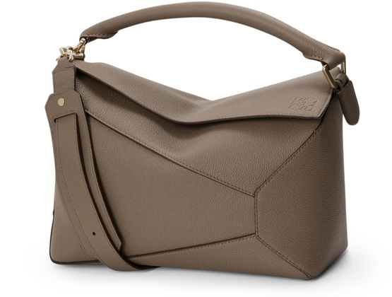 Loewe Puzzle Edge medium bag in Taupe — view 1