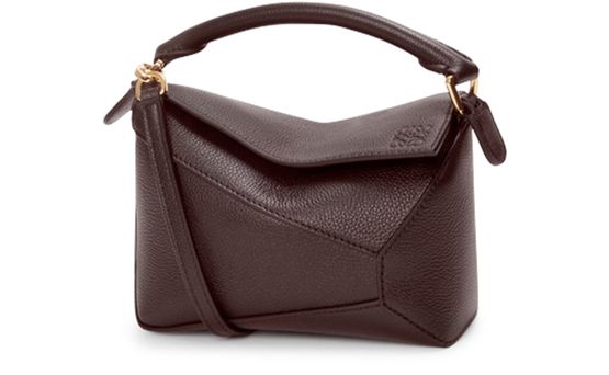Loewe Puzzle Edge mini bag in Dark Brownie — view 1