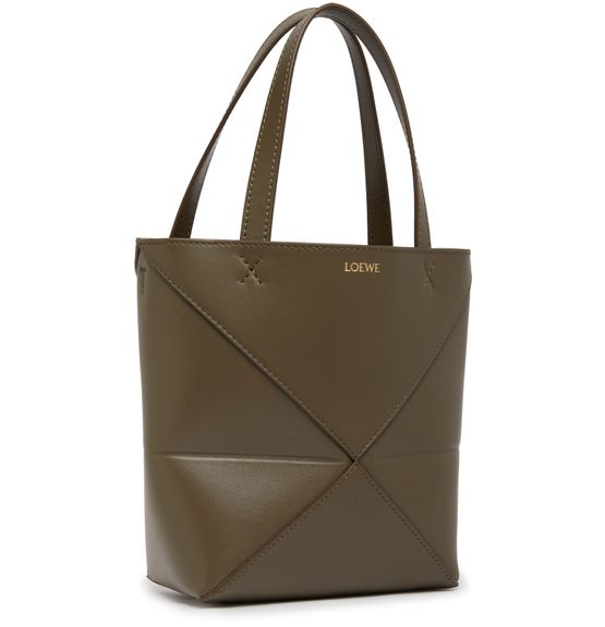 Loewe Puzzle mini tote bag in Dark Khaki Green — view 2