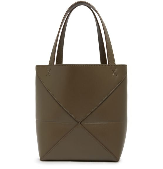 Loewe Puzzle mini tote bag in Dark Khaki Green — view 3