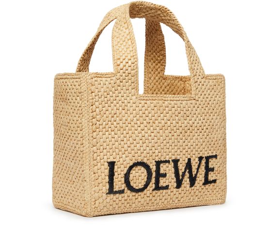 Loewe Small tote bag with logo in Natural — view 2
