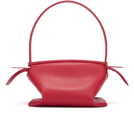 Loewe Small Whisker bag in glazed calfskin in Carmine Red — view 3