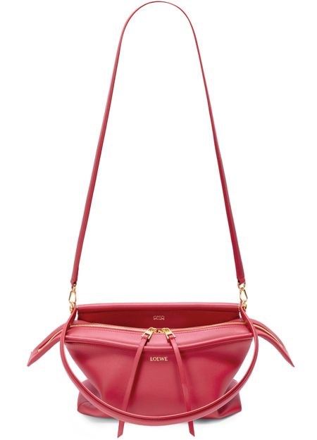 Loewe Small Whisker bag in glazed calfskin in Carmine Red — view 4