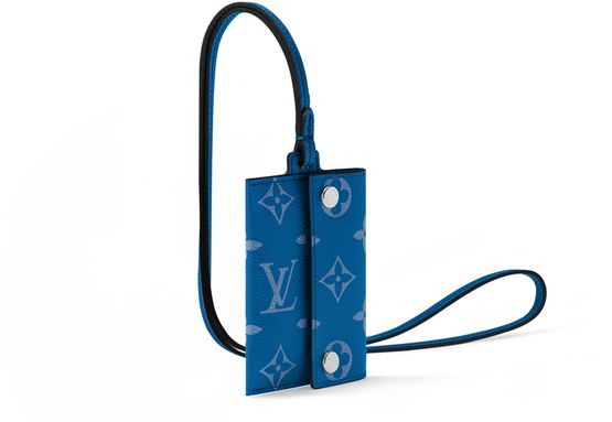 Louis Vuitton Card Holder Necklace in Dark Blue — view 1