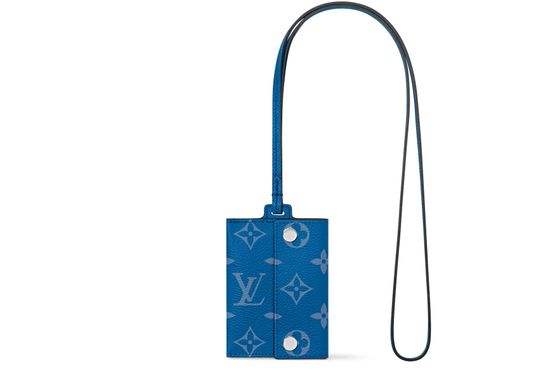 Louis Vuitton Card Holder Necklace in Dark Blue — view 3