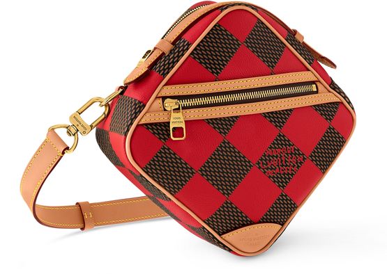 Louis Vuitton Chess Messenger in Red — view 2