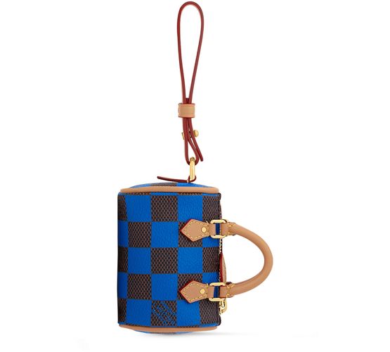 Louis Vuitton Damier Pop Mini Speedy Bag Charm in Dark Blue — view 1