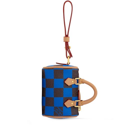 Louis Vuitton Damier Pop Mini Speedy Bag Charm in Dark Blue — view 1