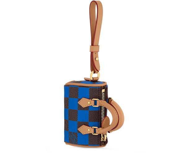 Louis Vuitton Damier Pop Mini Speedy Bag Charm in Dark Blue — view 2