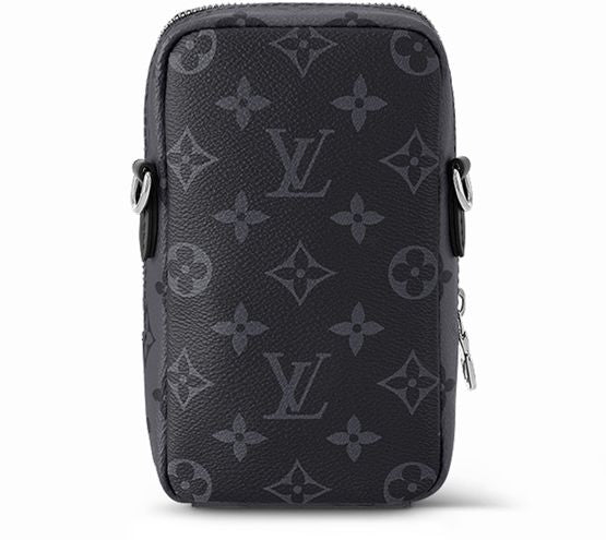 Louis Vuitton Double Phone Pouch NM in Black — view 3