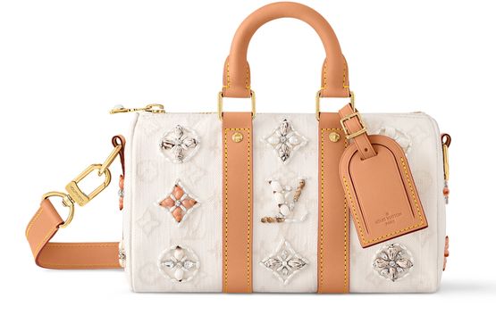 Louis Vuitton Keepall Bandoulière 25 in White — view 1