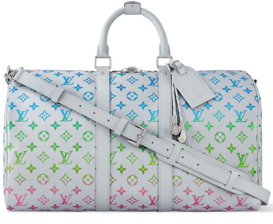 Louis Vuitton Keepall Bandoulière 45 in Silver — view 1