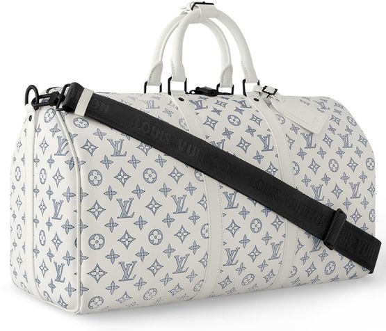 Louis Vuitton Keepall Bandoulière 50 in White — view 2
