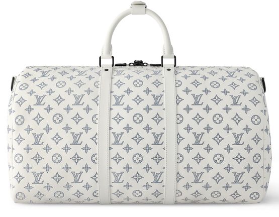 Louis Vuitton Keepall Bandoulière 50 in White — view 3