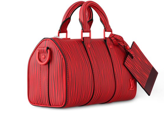 Louis Vuitton LV x Park Seo-Bo Keepall Bandoulière 25 in Red — view 2