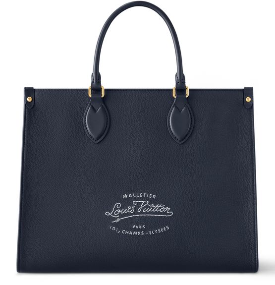Louis Vuitton OnTheGo MM in Dark Blue — view 3