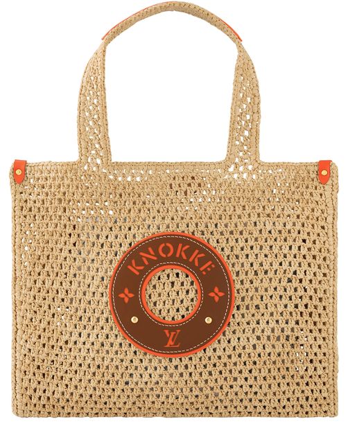 Louis Vuitton OnTheGo MM Knokke in Beige — view 1