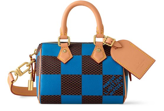 Louis Vuitton Speedy 18 Bandoulière Damier Pop in Dark Blue — view 1