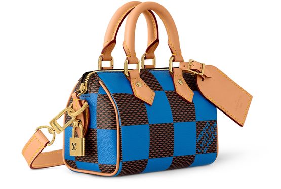 Louis Vuitton Speedy 18 Bandoulière Damier Pop in Dark Blue — view 2