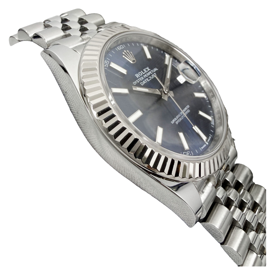Rolex Datejust Blue Dial Fluted Bezel Jubilee Bracelet
