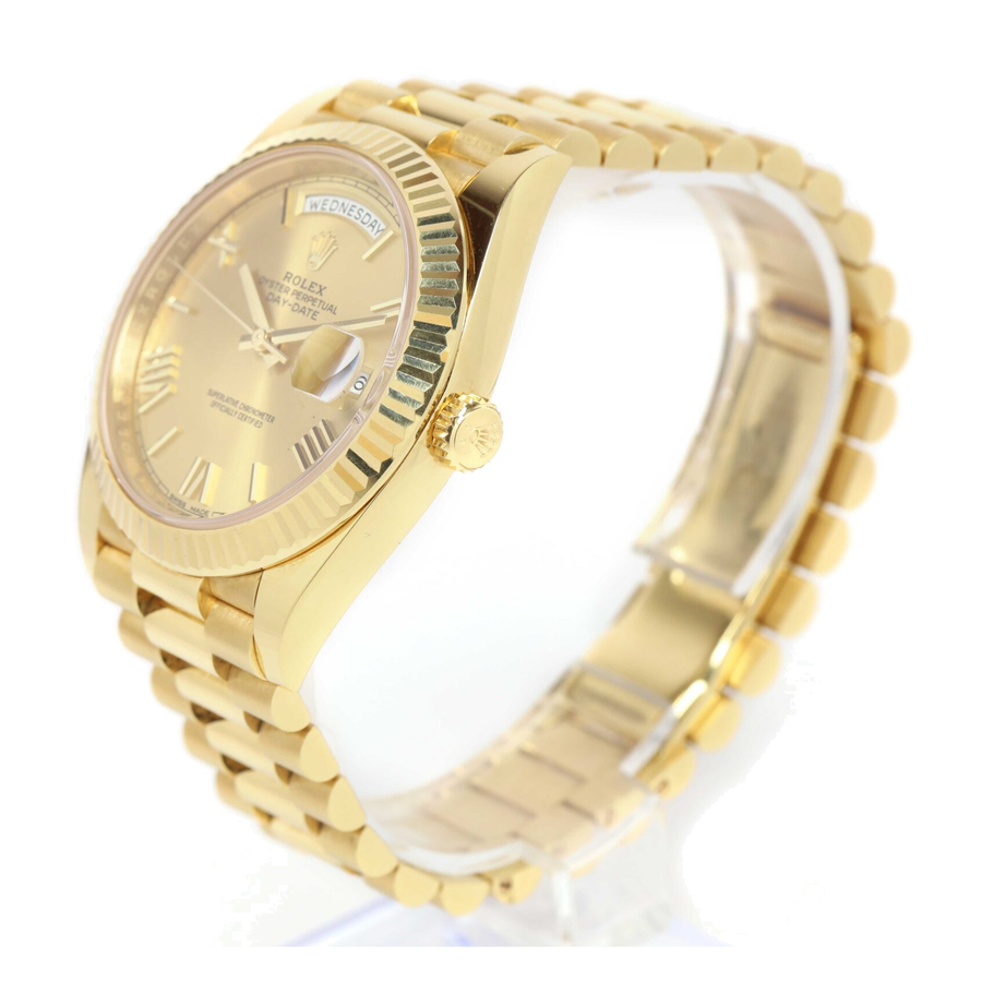 Rolex Day-Date 228238-0006 Champagne Roman Dial President Bracelet