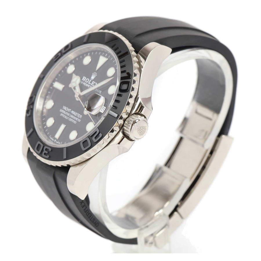 Rolex Yacht-Master 226659-0002 Black Dial Oysterflex Strap