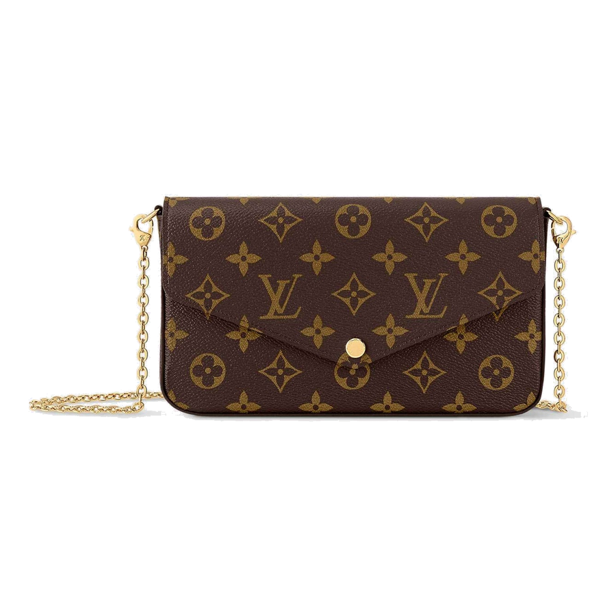 Monogram Chain Pouch — Light Pink Insert