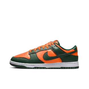 Nike Dunk Low Sneakers — Green / Orange — source catalog lateral side