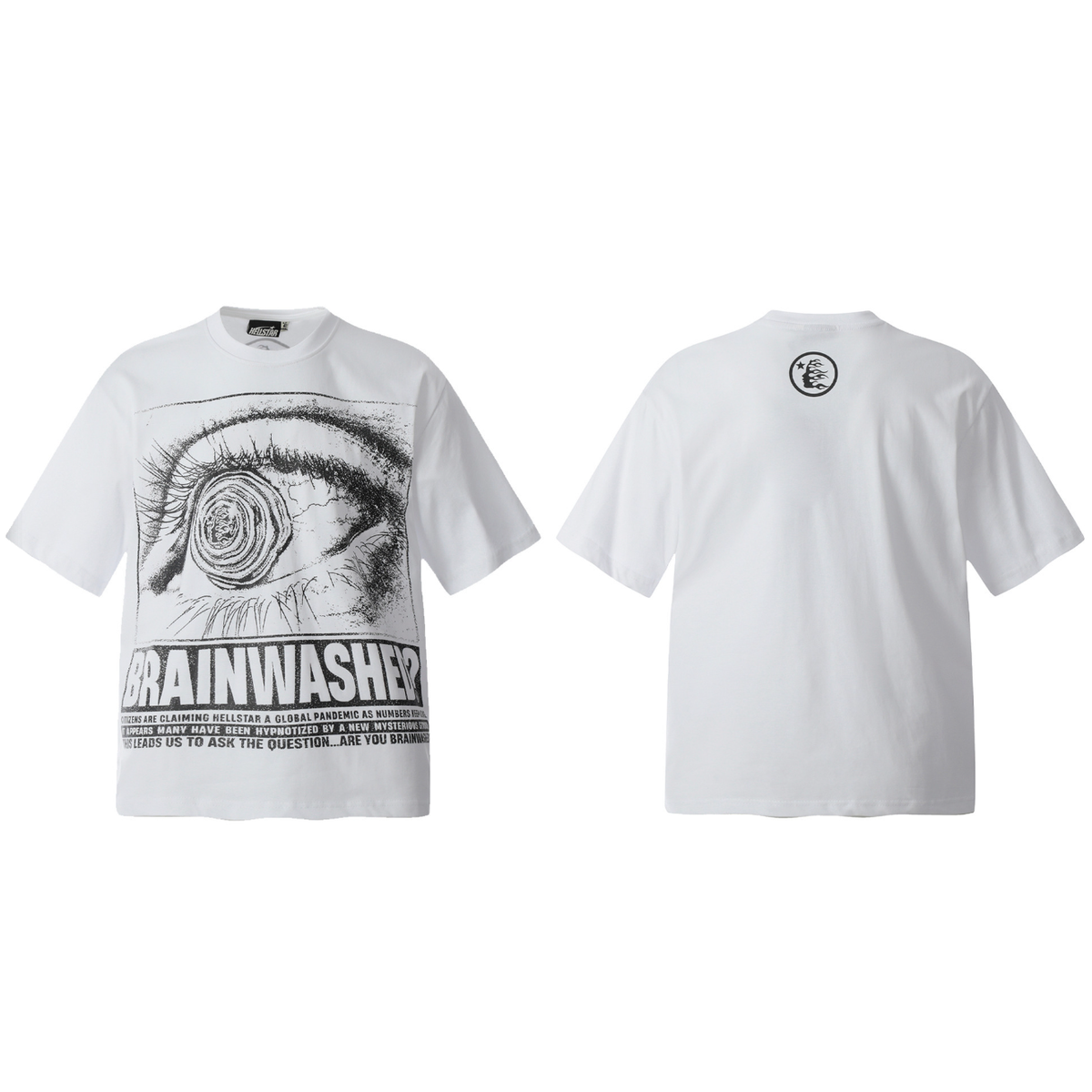 Hellstar Brainwashed Eye Graphic T-Shirt – White