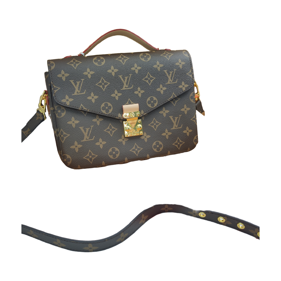 Louis Vuitton Monogram Top Handle Crossbody Bag – Brown / Tan