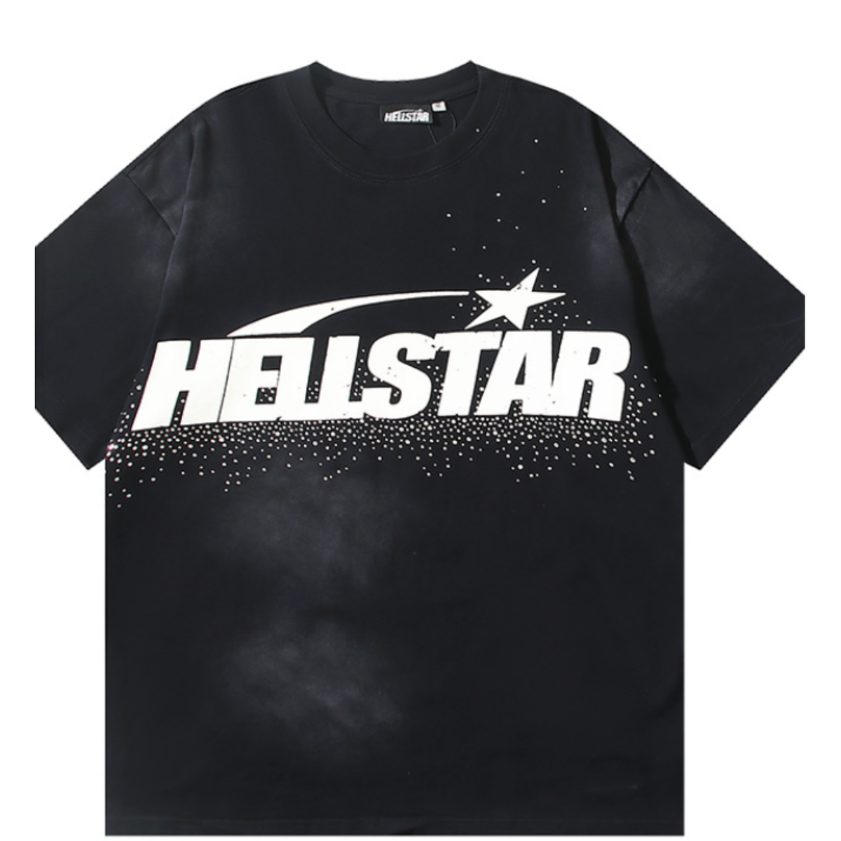 Hellstar Dotted Logo T-Shirt – Black/White