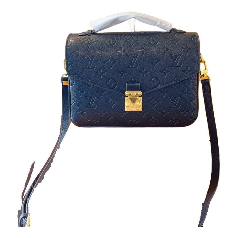 Louis Vuitton Embossed Monogram Top Handle Crossbody Bag – Black