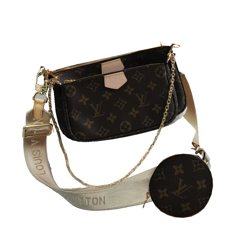 Louis Vuitton Monogram Multi-Pouch Crossbody Bag – Brown / Beige Strap
