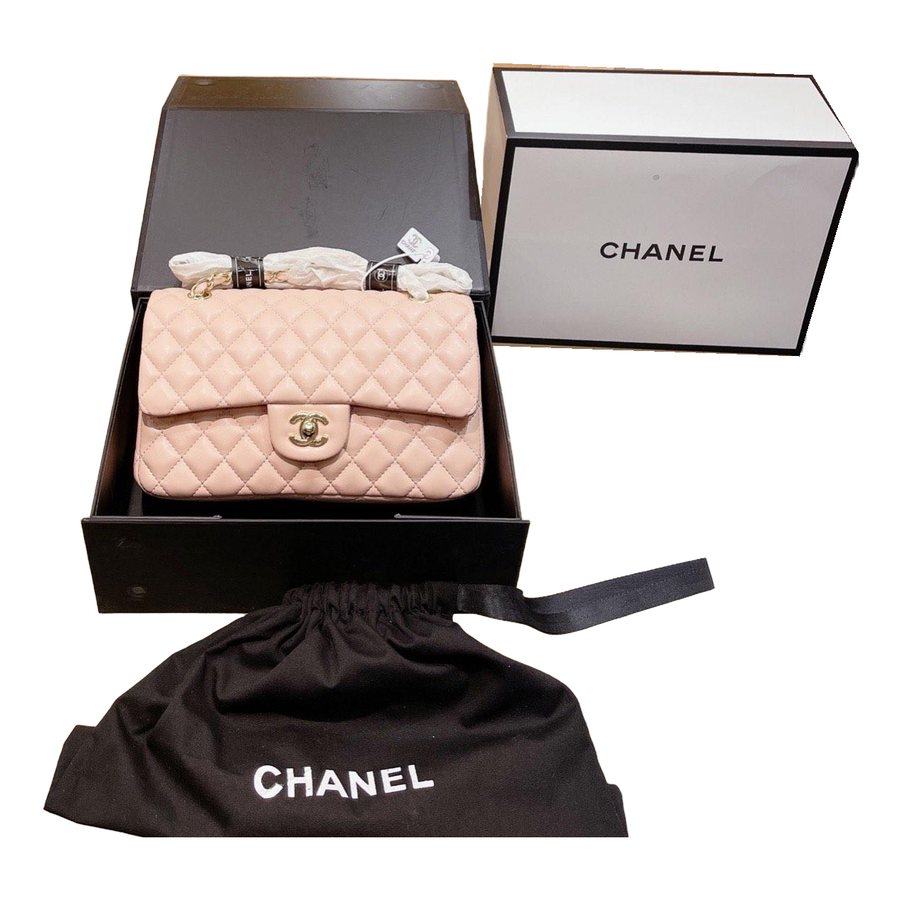 Chanel Diamond Quilted Chain Flap Shoulder Bag – Light Pink