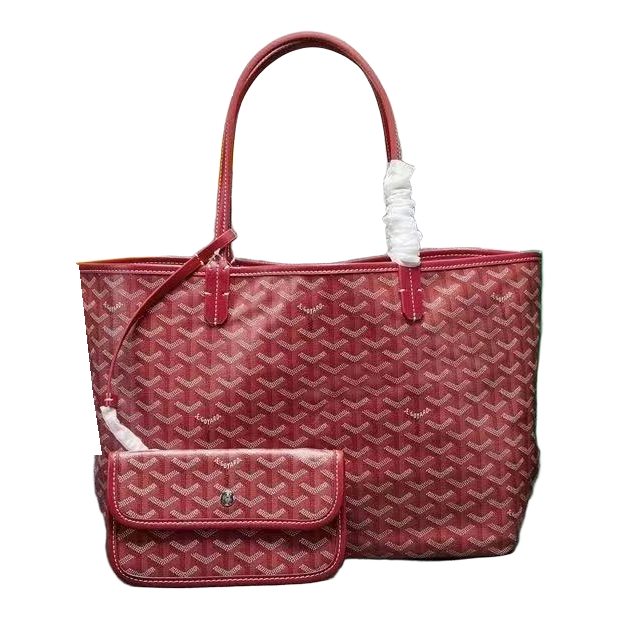 Goyard Chevron Print Shoulder Tote – Burgundy