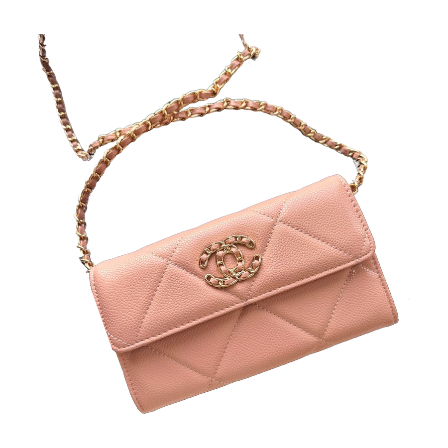 Chanel Quilted Flap Chain Shoulder Bag – Peach Pink