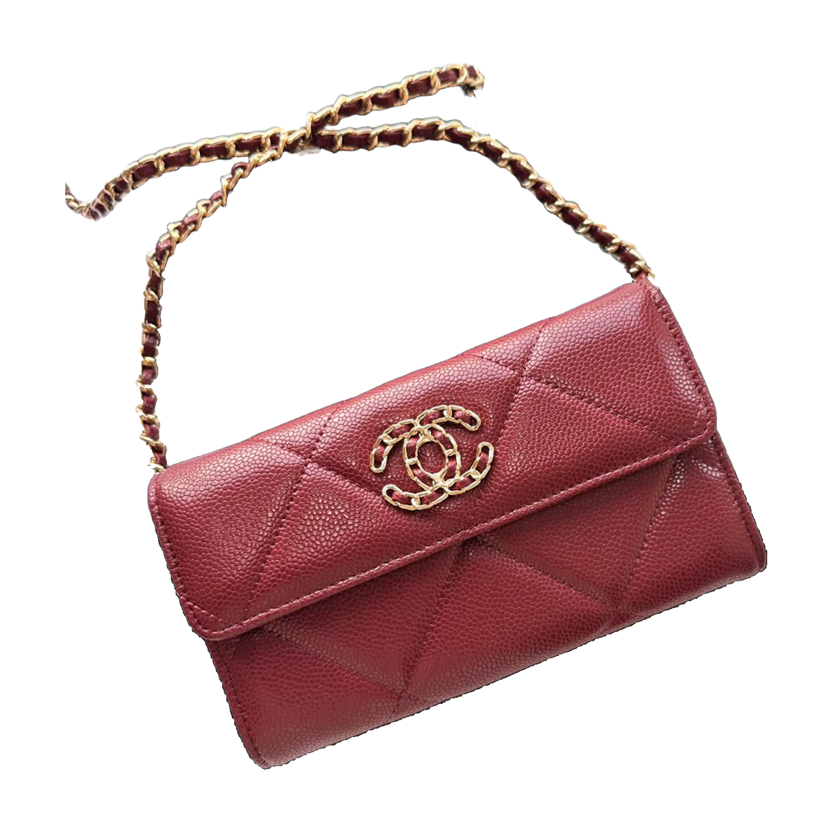 Chanel Quilted Flap Chain Shoulder Bag – Burgundy