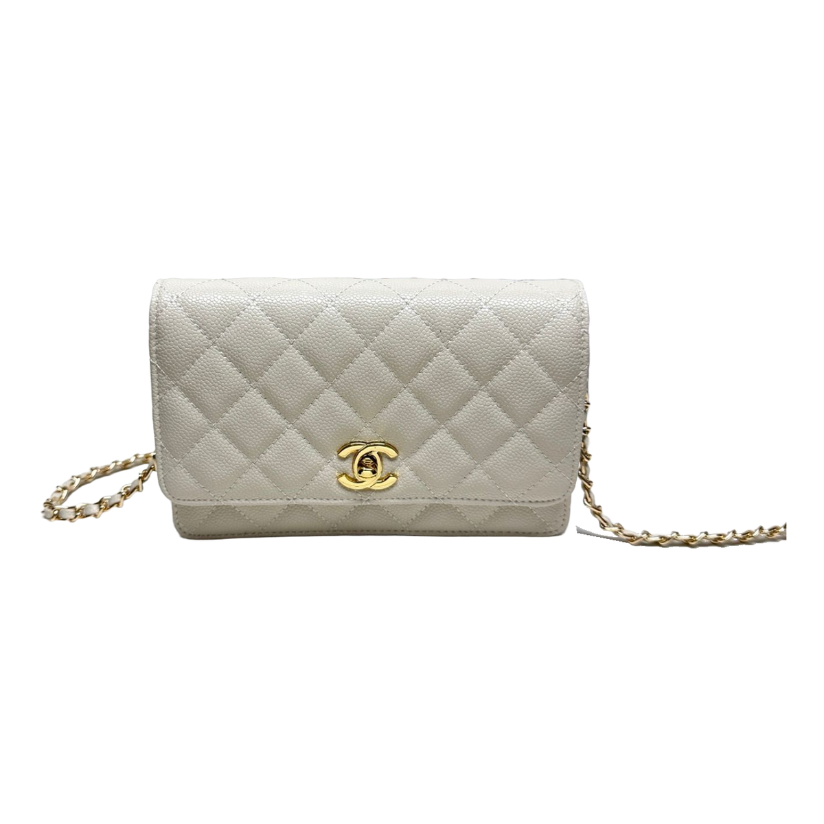 Chanel Quilted Chain Shoulder Bag – Ivory