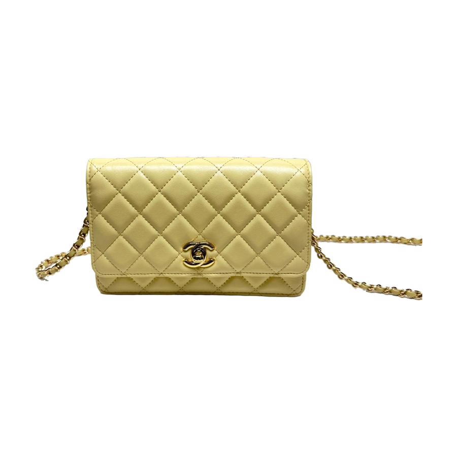 Chanel Quilted Chain Shoulder Bag – Yellow