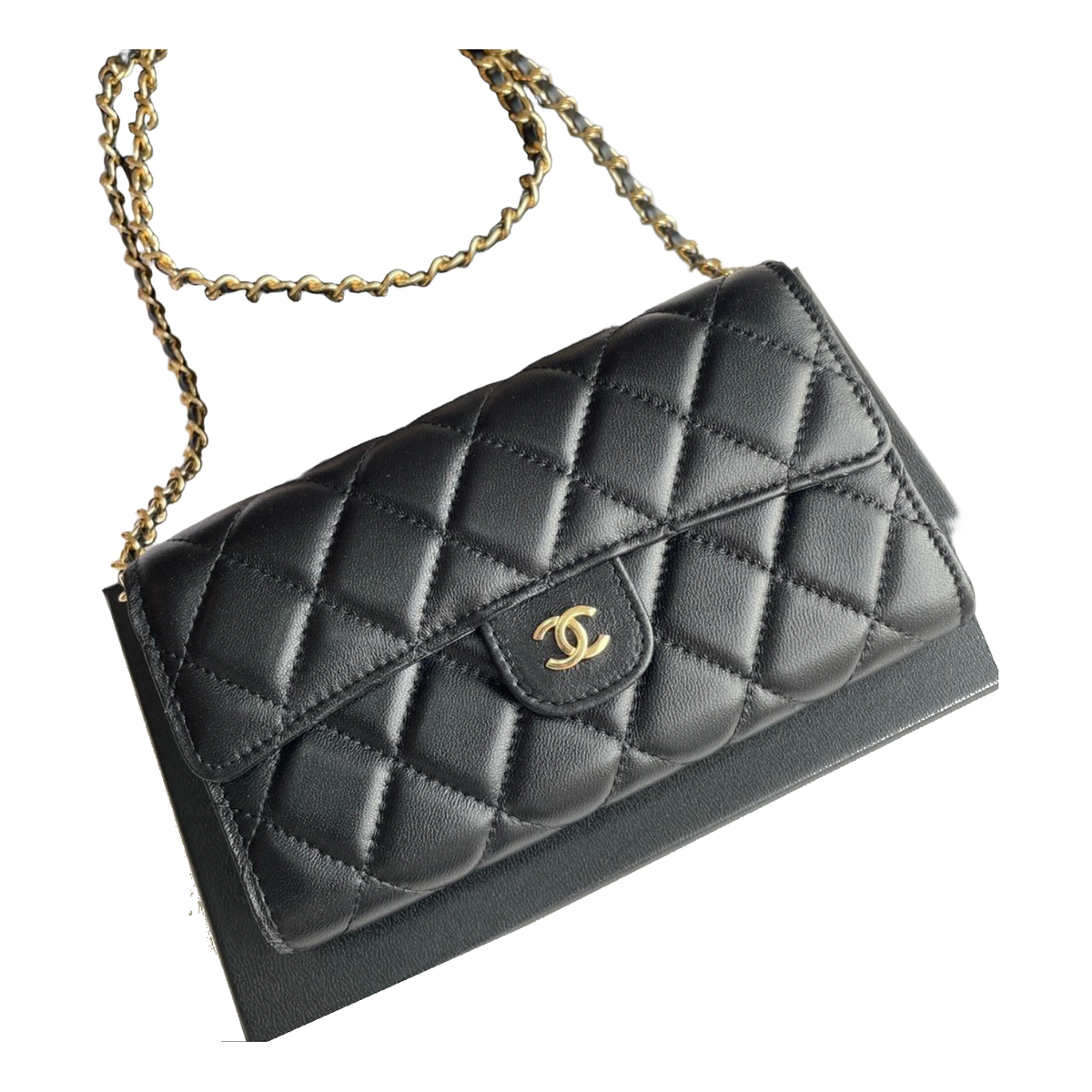 Chanel Diamond Quilted Mini Chain Shoulder Bag – Black