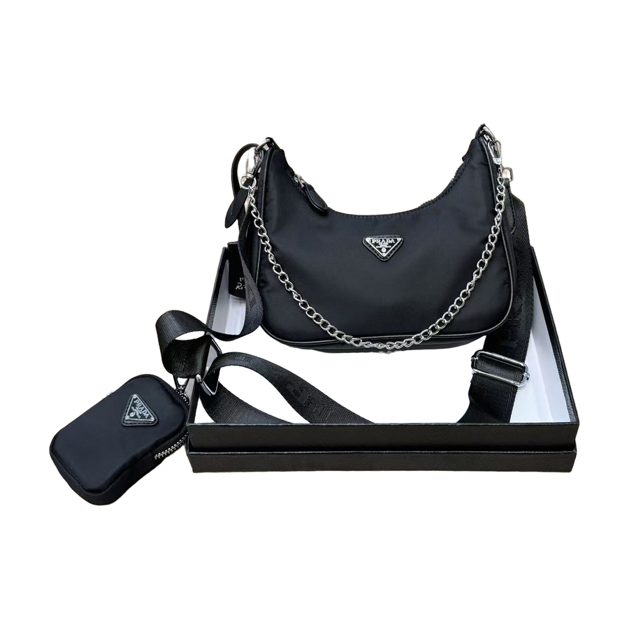 Prada Chain Shoulder Bag – Black