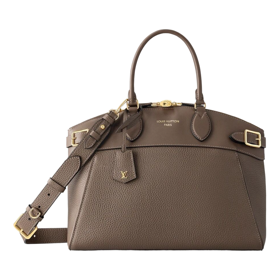 Louis Vuitton Belted Top Handle Satchel – Taupe Brown
