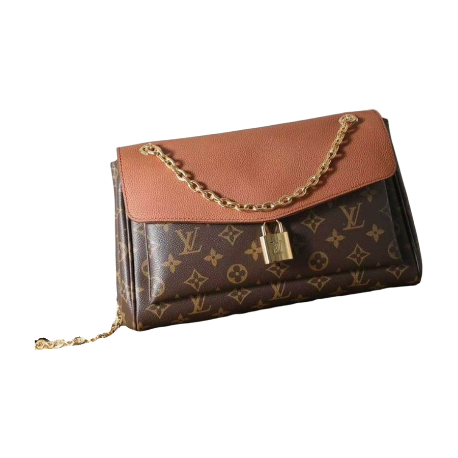 Louis Vuitton Monogram Flap Chain Shoulder Bag – Brown / cognac flap