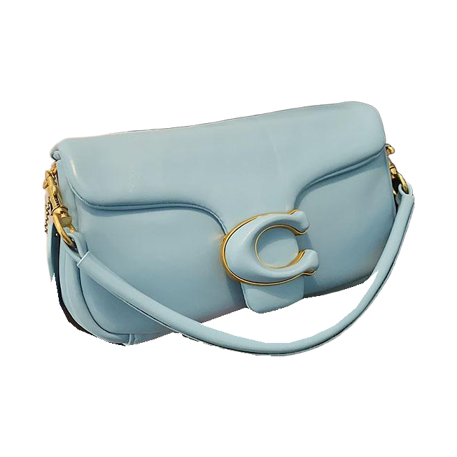 Coach Flap Shoulder Bag with C Clasp – Light Blue